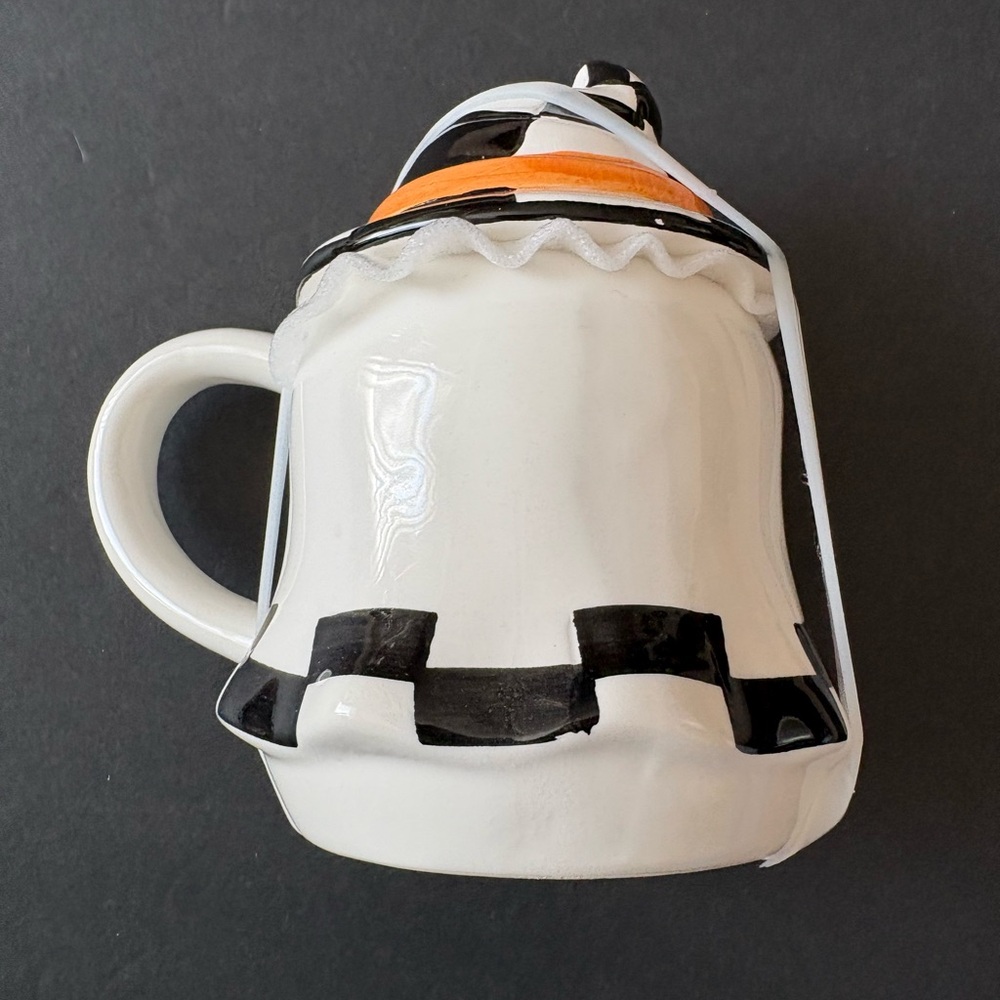 Halloween Ghost Mug with lid - White and Black - Picture 4 of 7